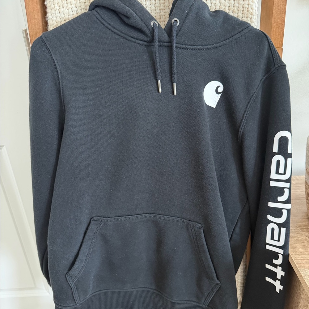 Carhartt Black and White Logo Hoodie